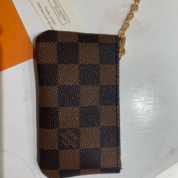 Louis Vuitton Checkered Wallet with Gold Chain,All Products : American Fashion Style Bags On Sale